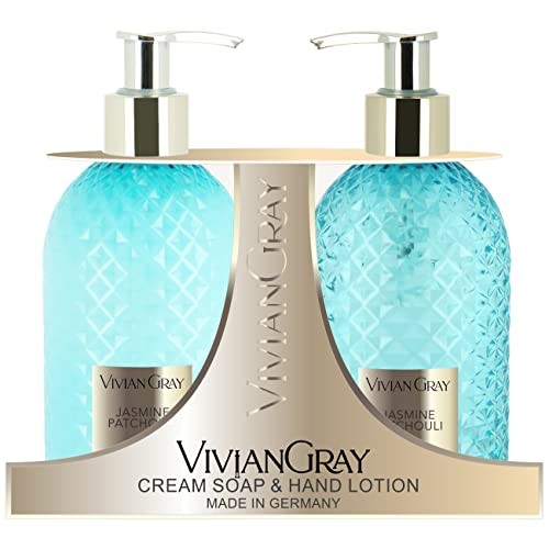 Vivian Gray Set di sapone crema e lozione per le mani al gelsomino e patchouli Set cosmetico per la cura delle mani donna