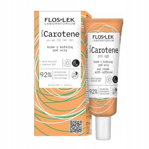 FLOSLEK Crema contorno occhi Beta Carotene Con Caffeina Crema contorno occhi alla caffeina 30ml