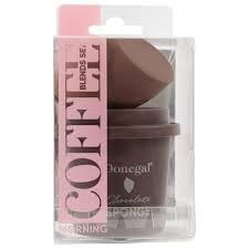 DONEGAL Spugnetta trucco Morning Coffee con astuccio Cioccolato 4352