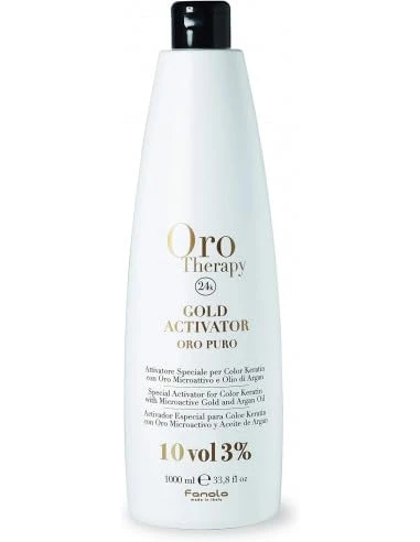 Fanola Oro Therapy Attivatore doro 24k Oro Puro 3 10 vol Sviluppatore in crema donna 1000ml