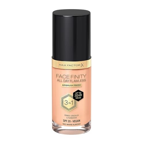 Max Factor FACEFINITY ALL DAY FLAWLESS 3 IN 1 foundation N45warm almond 30ml donna