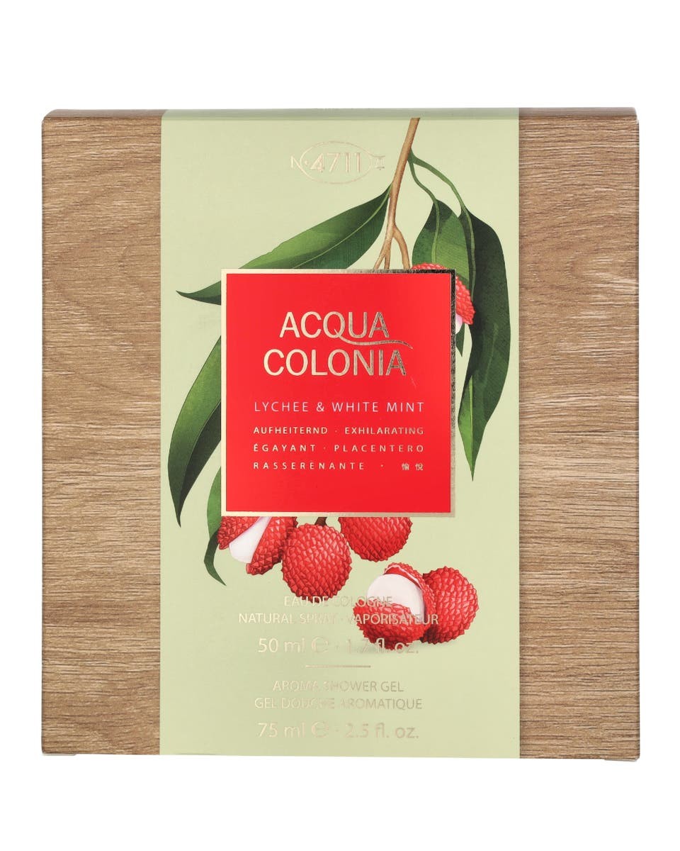 4711 Acqua Colonia Lychee & White Mint Giftset 125ml Edc Spray 50ml-Shower Gel 75ml