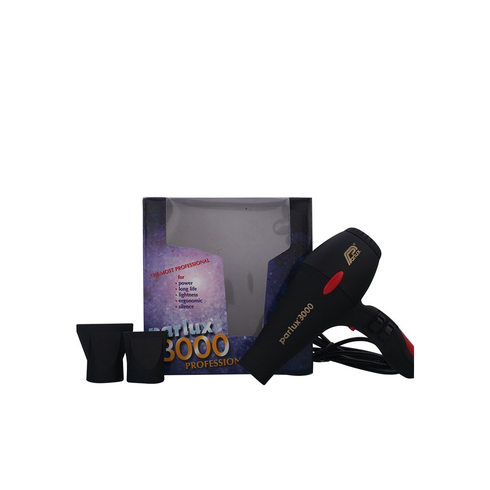Parlux 3000 Nero Gommato Asciugacapelli professionale Made in Italy