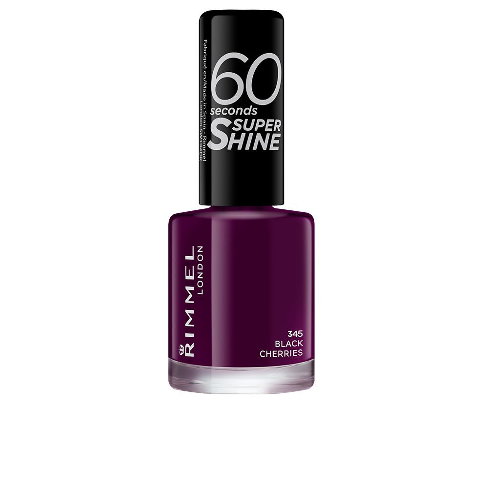 Rimmel 60 Seconds Super Shine Smalto per unghie 8 ml donna 345 Black Cherries