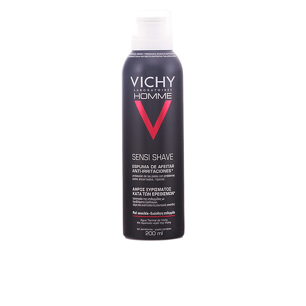 Vichy Uomini con schiuma da barba per pelli sensibili e irritate Schiuma da barba Homme 200ml 200ml Uomo