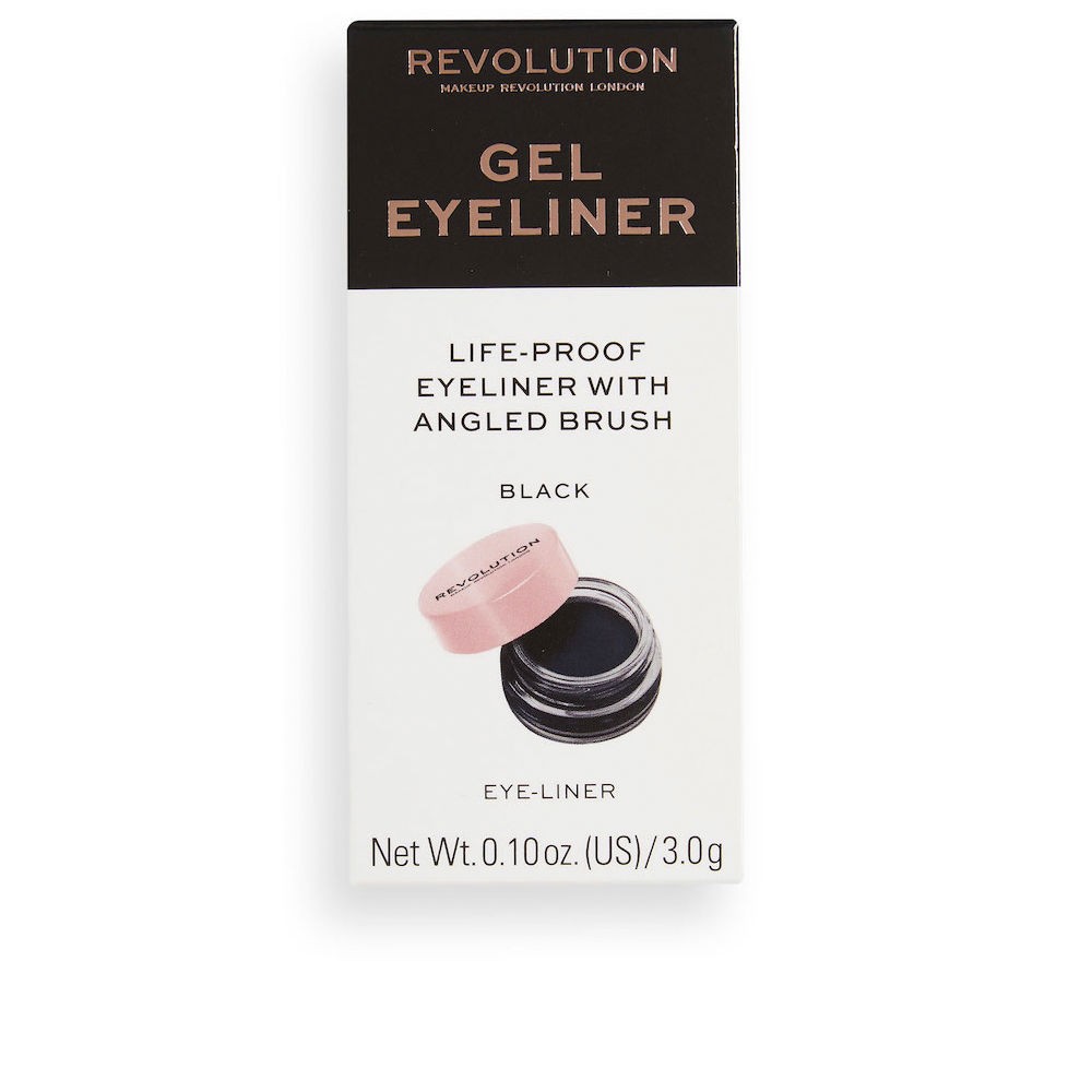 Makeup Revolution Gel Eyeliner Vaso con Pennello Gel Eyeliner con Pennello 3 g Nero Donna