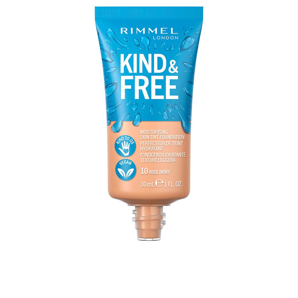Rimmel Kind and Free Idratante Fondotinta Tinta per la Pelle Make up 30ml 10 avorio rosa Donna