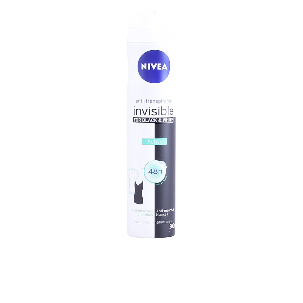 Nivea BLACK WHITE INVISIBLE ACTIVE deo vapo 200 ml Unisex