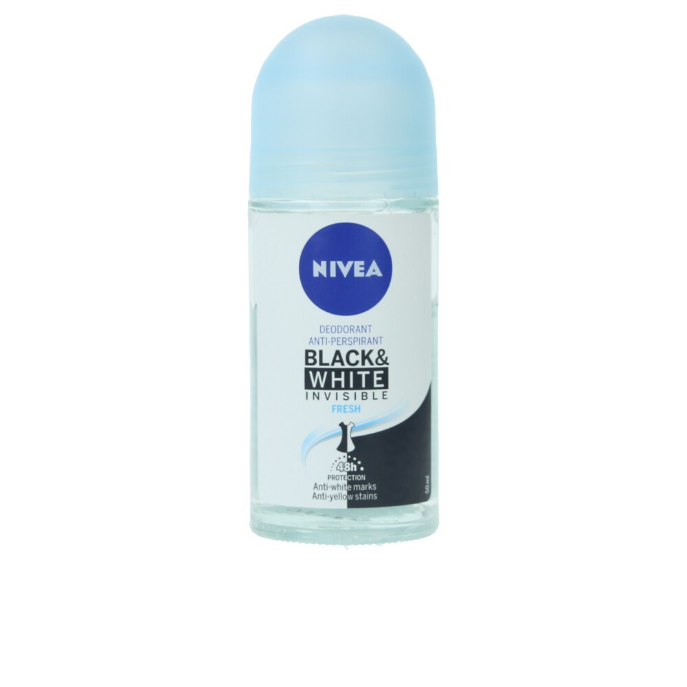 Nivea BLACK WHITE INVISIBLE FRESH deo rollon 50 ml Unisex