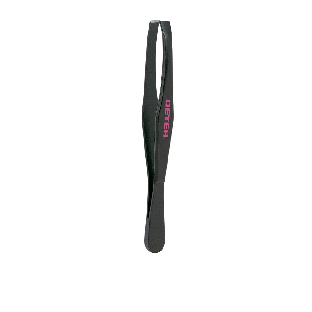 Beter PINZA depilar punta recta acero negro 1 u Donna