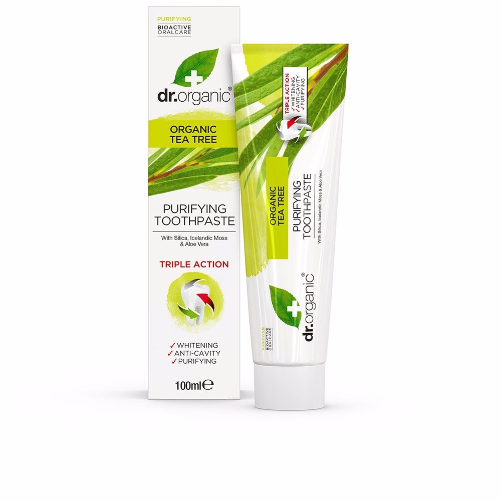 Dr Organic BIOACTIVE ORGANIC tea tree pasta de dientes 100 ml Unisex