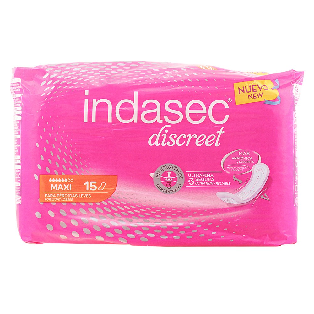 Indasec DISCREET compresa incontinencia maxi 15 u Donna
