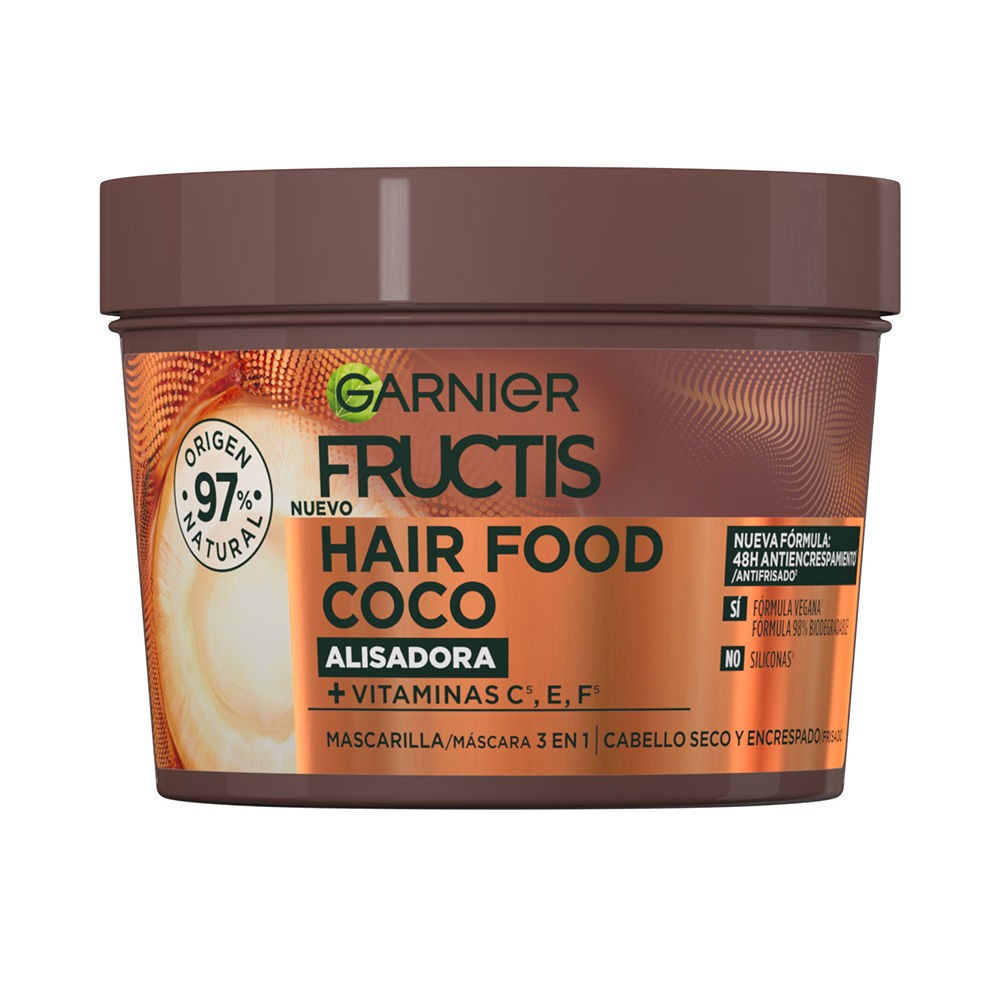 Garnier FRUCTIS HAIR FOOD macadamia mascarilla alisadora 390 ml Donna