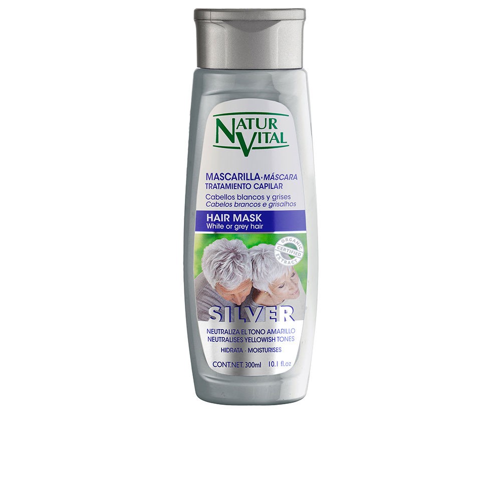 Natur Vital MASCARILLA SILVER white or gray hair 300 ml Donna