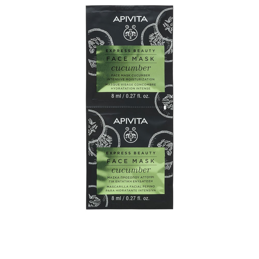 Apivita EXPRESS BEAUTY mascarilla hidratante intensiva con pepino 2 x 8 ml Donna