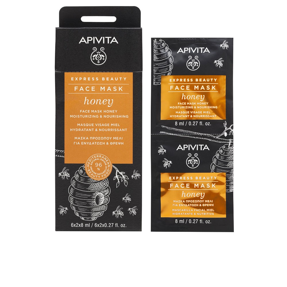 Apivita EXPRESS BEAUTY mascarilla hidratante y nutritiva con miel 2 x 8 ml Donna