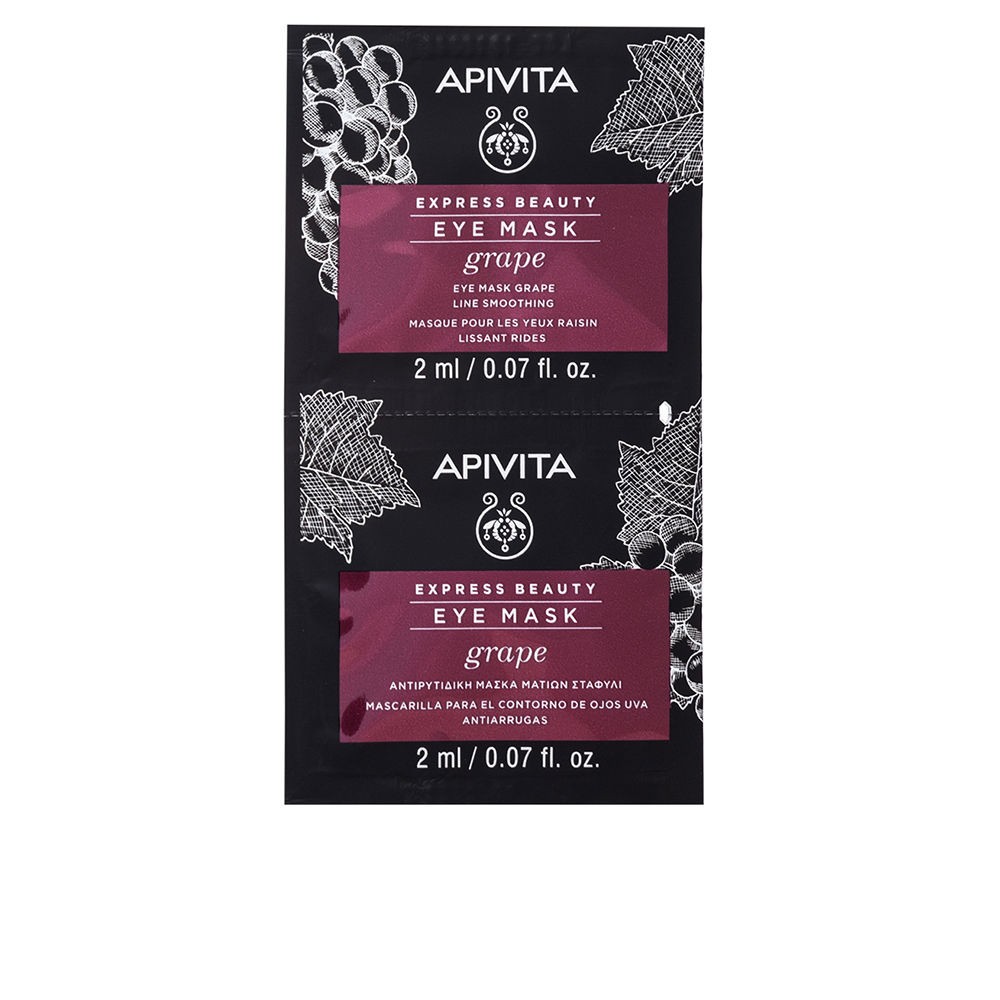Apivita EXPRESS BEAUTY mascarilla para el contorno de ojos con uva 2 x 8 ml Donna