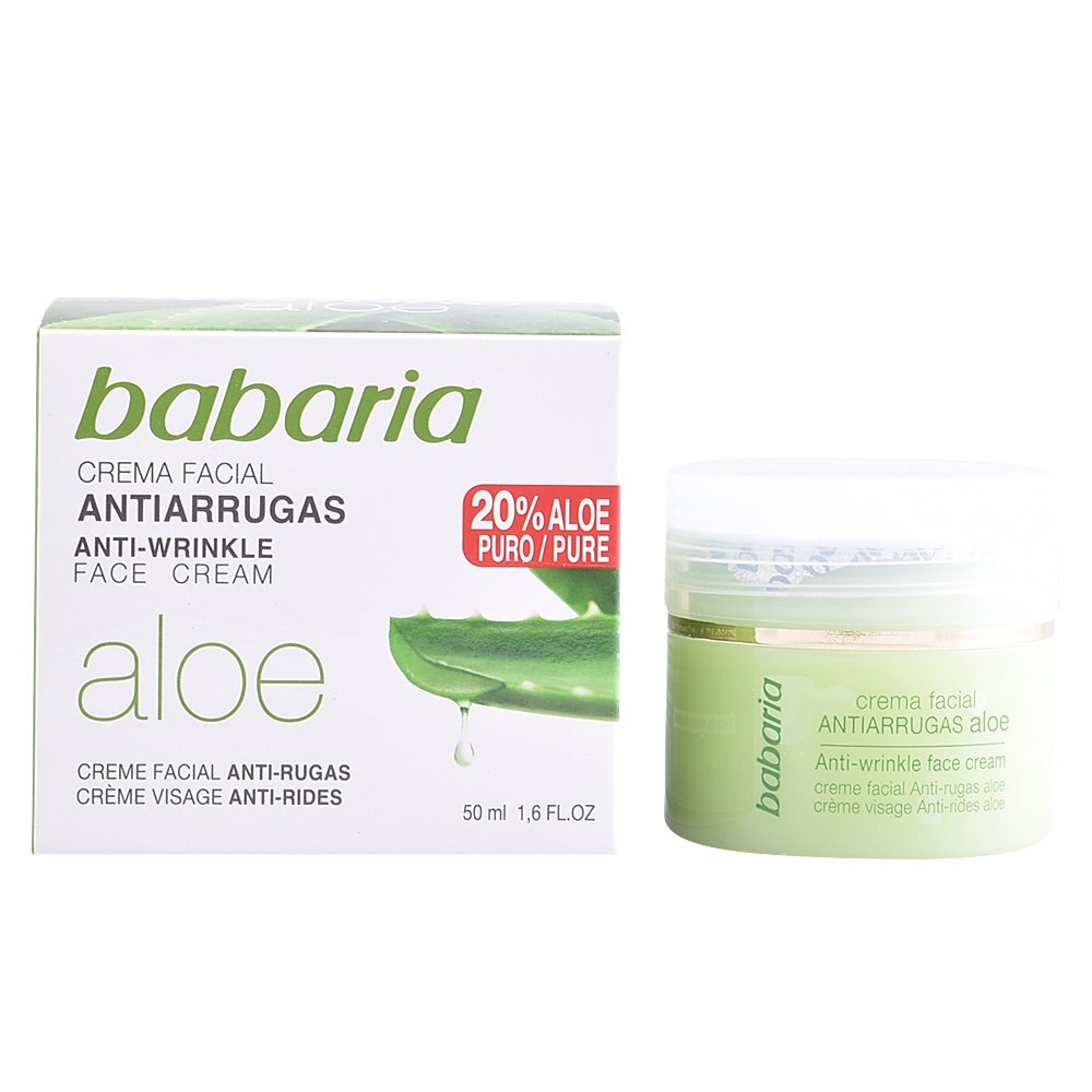 Babaria crema viso naturale antirughe aloe 50ml donna
