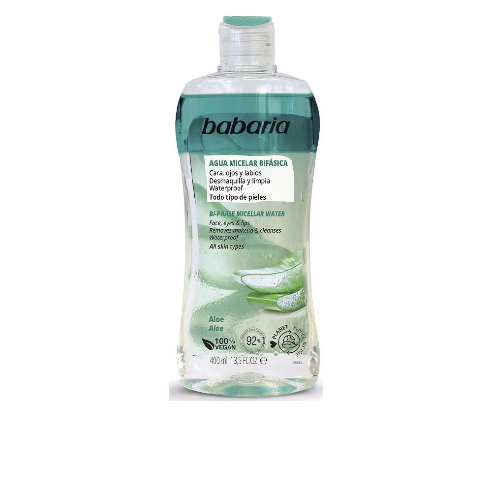 Babaria DESMAQUILLADOR BIFASICO agua micelar aloe vera 400 ml Donna