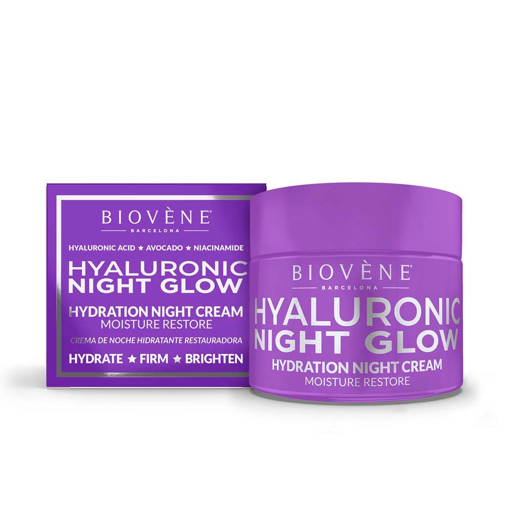 Biovne HYALURONIC NIGHT GLOW hydration night cream moisture restore 50 ml Donna