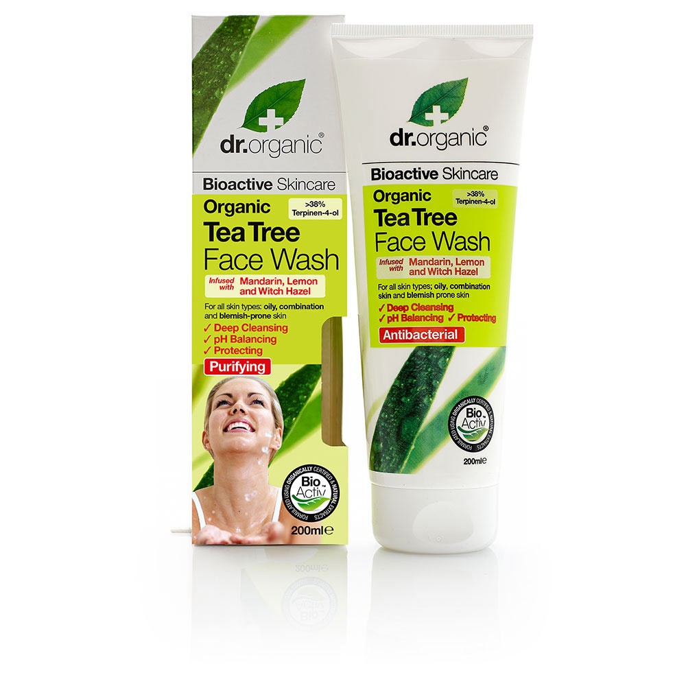 Dr Organic BIOACTIVE ORGANIC tea tree face wash 200 ml Unisex