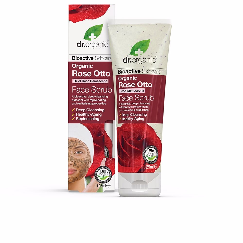 Dr Organic ROSA DE DAMASCO exfoliante facial 125 ml Unisex