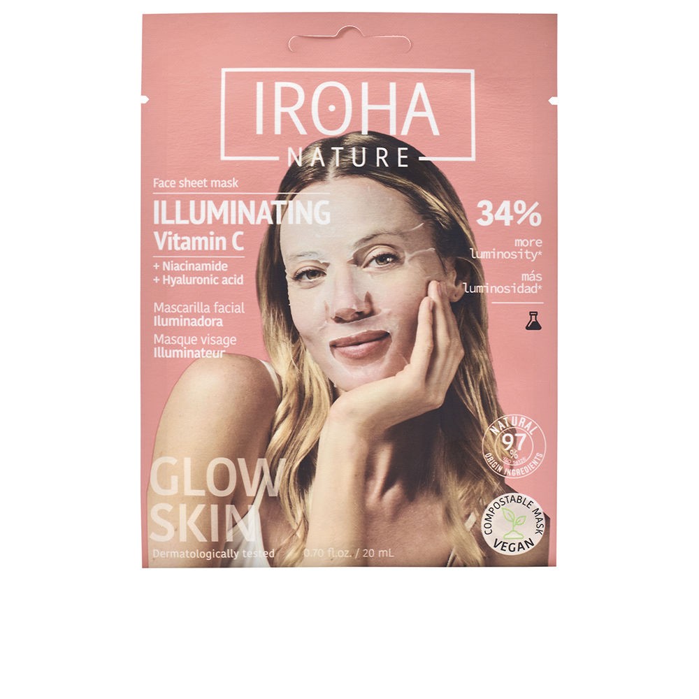 Iroha TISSUE MASK brightening vitamin C HA 1 use Donna