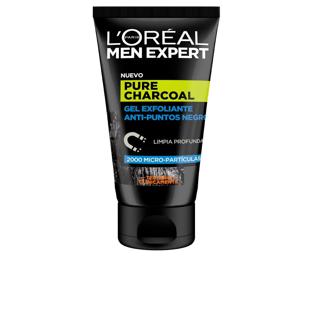 LOral Paris MEN EXPERT pure charcoal gel exfoliante pnegros 100 ml Uomo