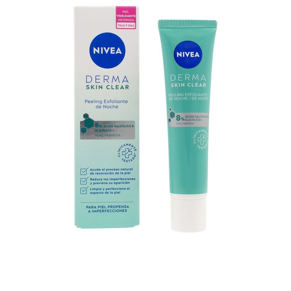 Nivea DERMA cido saliclico gliclico peeling exfoliante noche 40 ml Donna