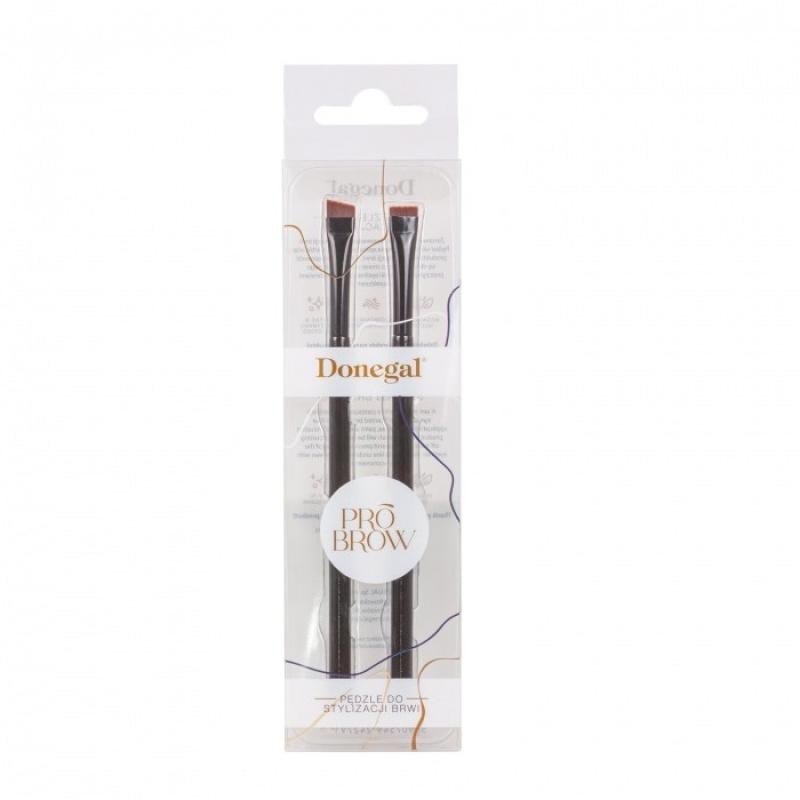DONEGAL Pennelli di precisione per lo styling delle sopracciglia Pro Brow, 2 pezzi.