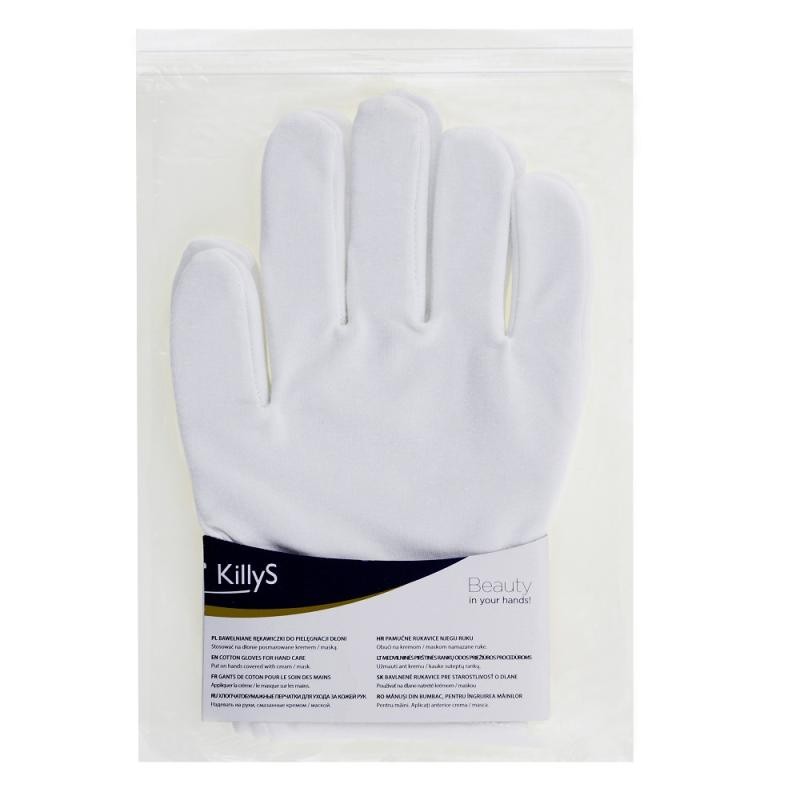 KILLYS Guanti in cotone per la cura delle mani, 2 pezzi