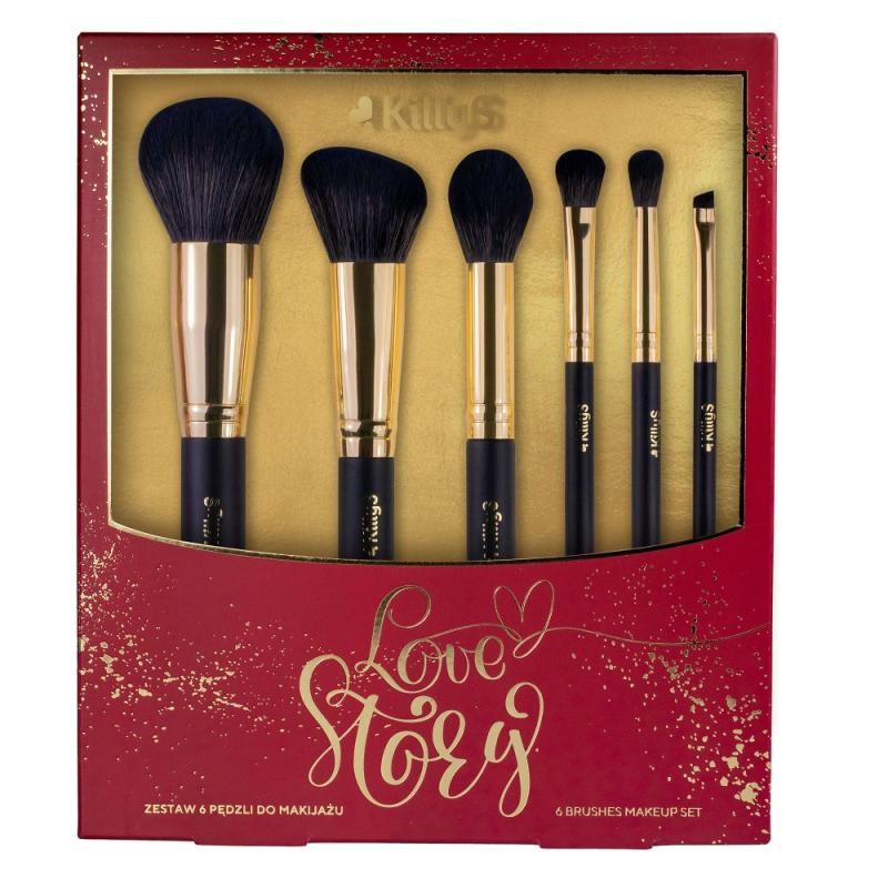 KILLYS SET Love Story set di pennelli per il trucco viso e occhi 6 pezzi
