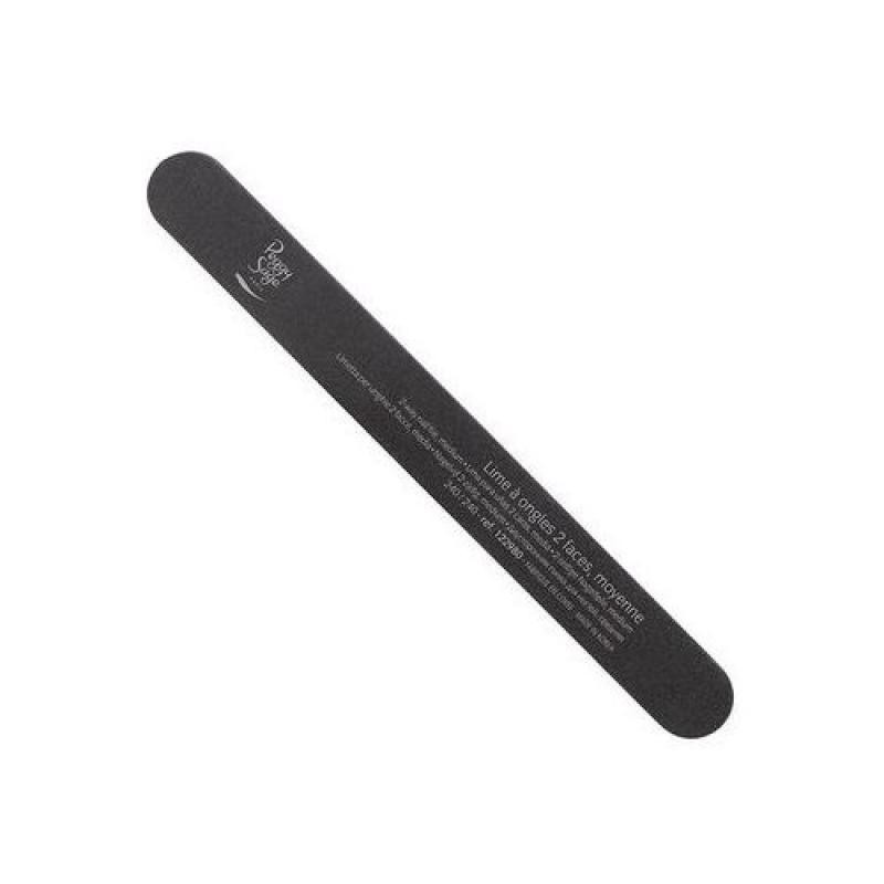 PEGGY SAGE Lima per unghie gigante a 2 vie, grossa, doppia faccia, 100/180, nera