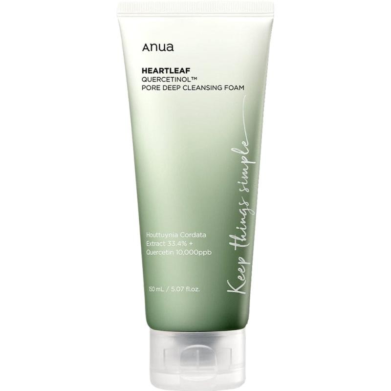 Anua schiuma detergente profonda per i pori al quercetinolo heartleaf 150 ml