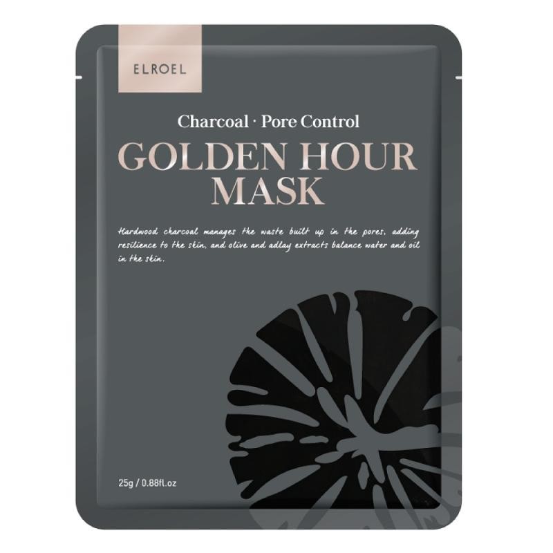 Elroel maschera viso al carbone golden hour mask 25g