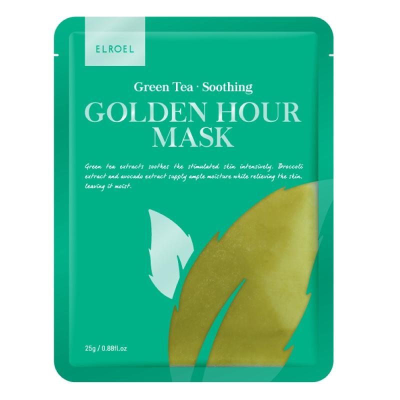 Elroel maschera viso golden hour mask al tè verde 25 g