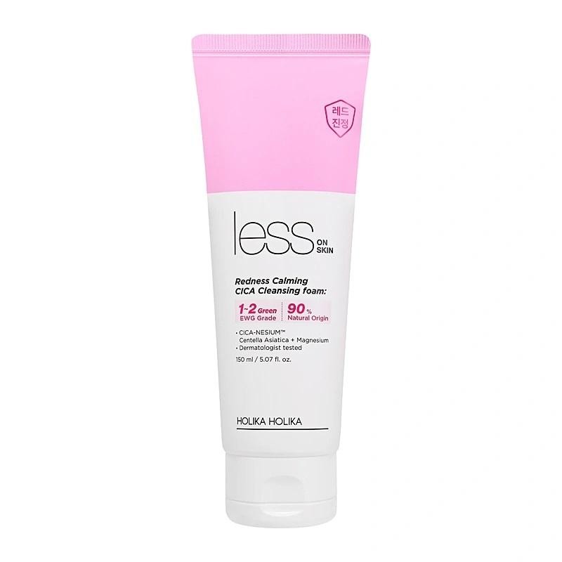 Holika holika less on skin redness cica schiuma detergente calmante per pelli irritate e arrossate 150 ml