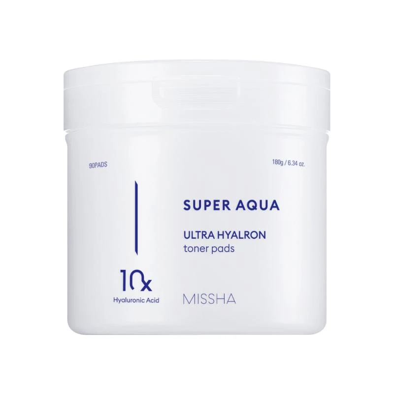 Missha super aqua ultra hyalron toner pads dischetti idratanti per il viso 90 pezzi