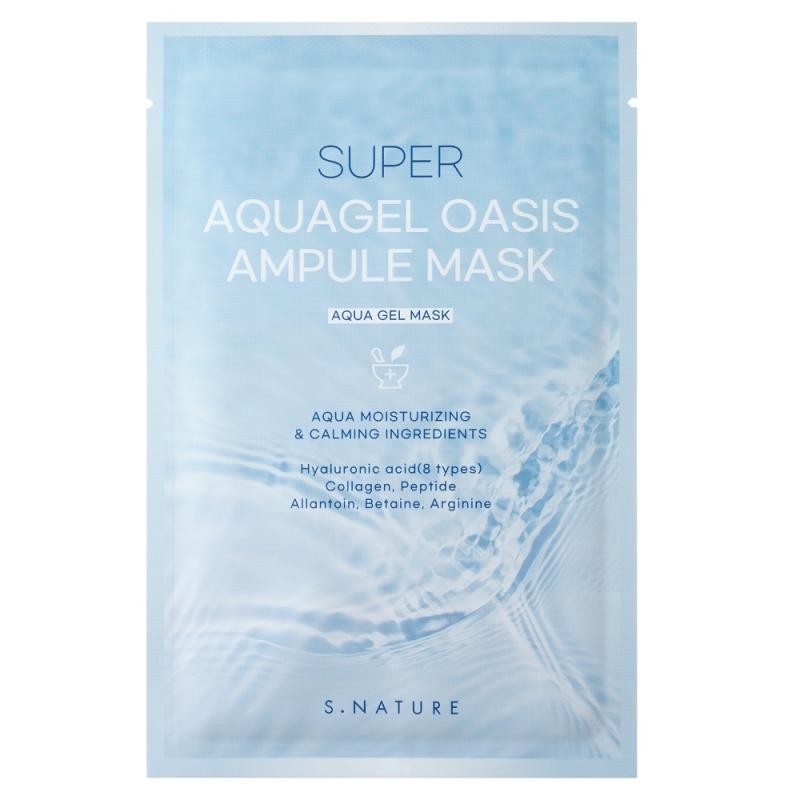 S.nature maschera idratante in tessuto super aquagel oasis ampule mask 30ml
