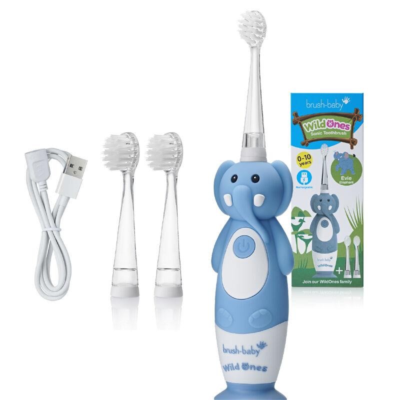 Brush baby spazzolino sonico wild ones per bambini 0-10 elefante