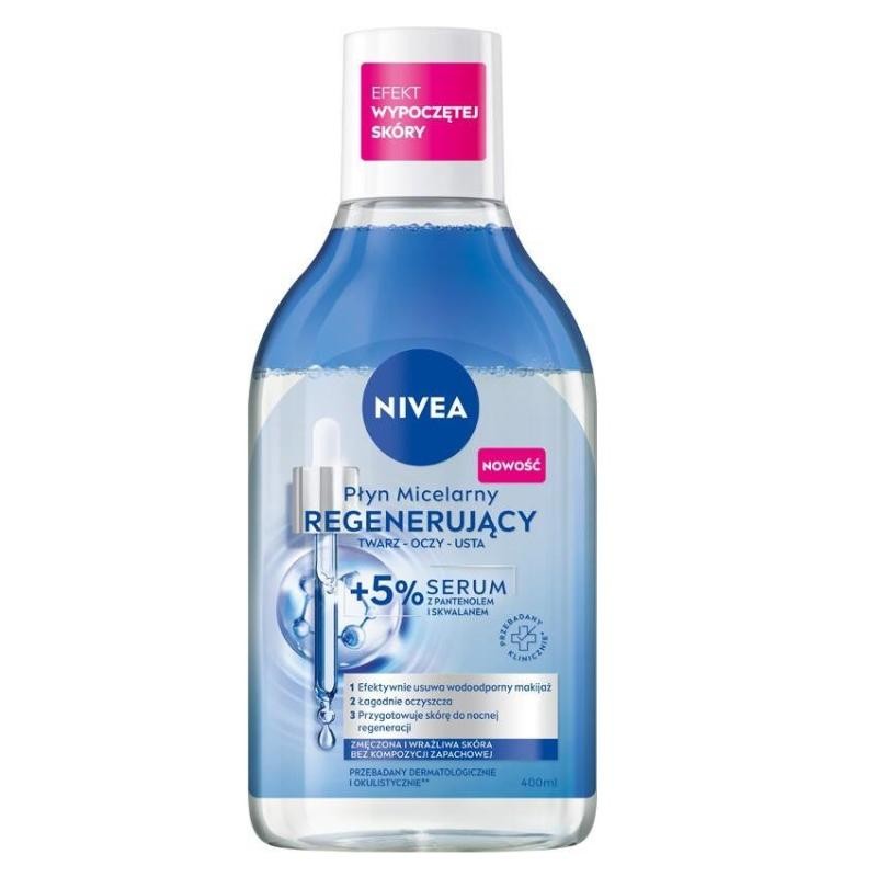 Nivea fluido micellare struccante per pelli sensibili e stanche rigenerante 400ml