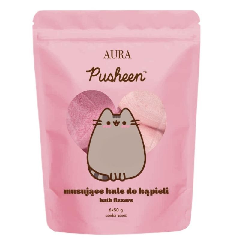 Pusheen bath fizzers bombe da bagno frizzanti all'anguria e alla fragola 6x50g