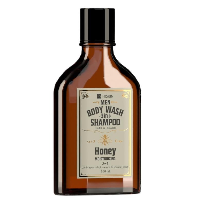 Hiskin men whisky gel doccia e shampoo per capelli e barba 3 in 1 miele 100 ml