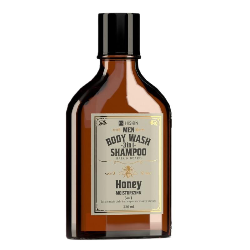 Hiskin men whisky gel doccia e shampoo per capelli e barba 3 in 1 miele 330 ml