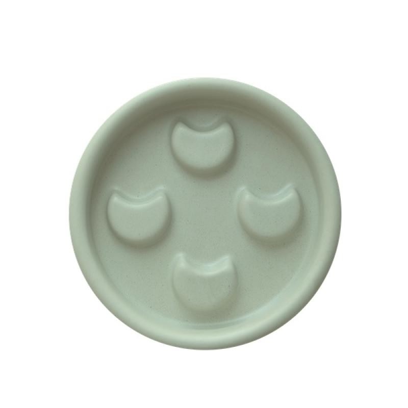 Mohani portasapone in ceramica lunula sage