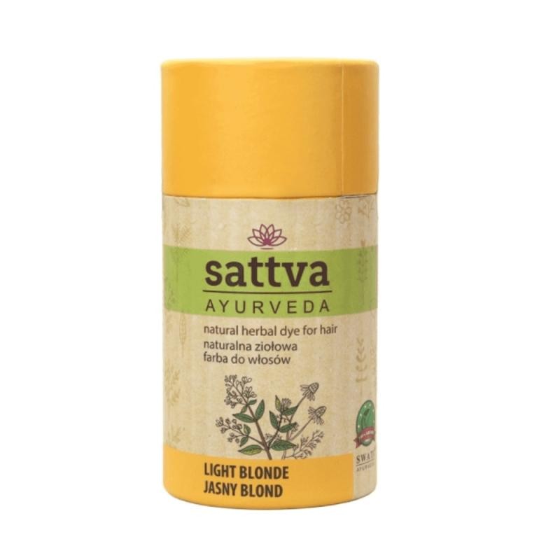 Sattva tintura naturale a base di erbe per capelli, tinta naturale a base di erbe, biondo chiaro 150 g