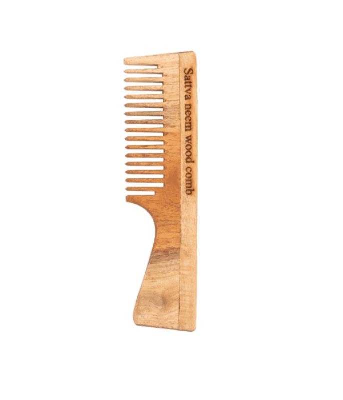 Sattva pettine singolo per capelli neem neem 19 cm