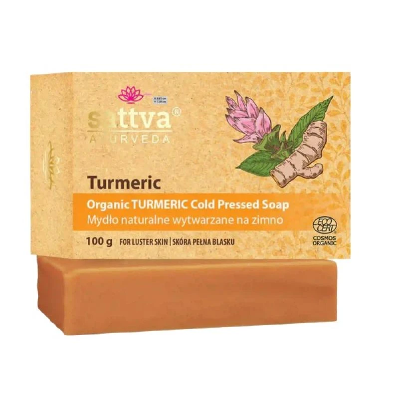 Sattva sapone biologico lavorato a freddo alla curcuma 100 g