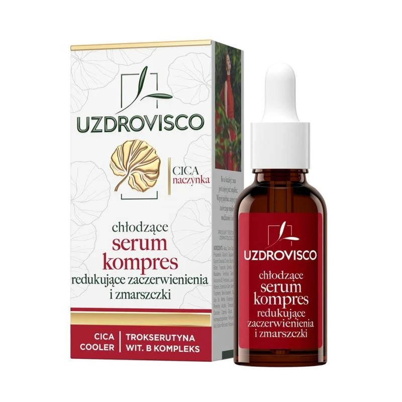 Uzdrovisco impacco di siero rinfrescante che riduce rossori e rughe 30 ml