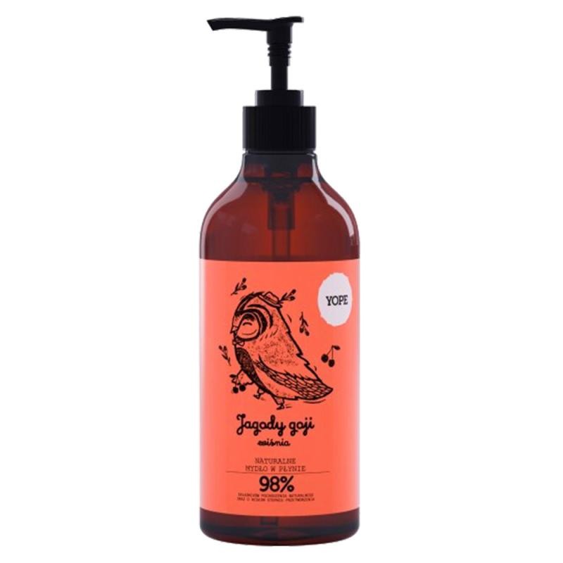 Yope sapone naturale per mani e corpo bacche di goji e ciliegia 500 ml